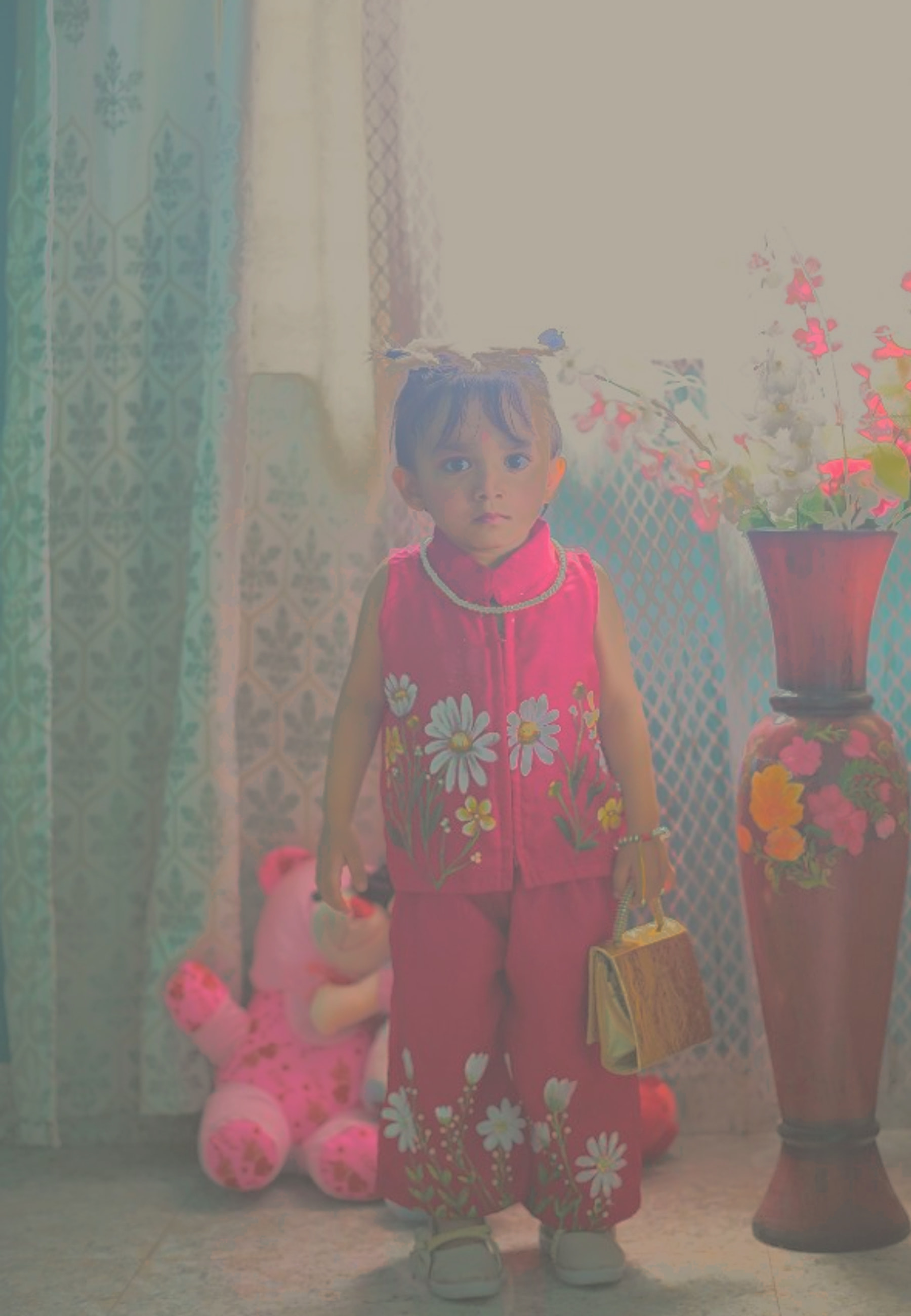 Hand-painted fabric clothing